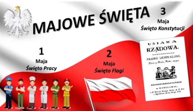 Plakat z okazji świąt majowych.