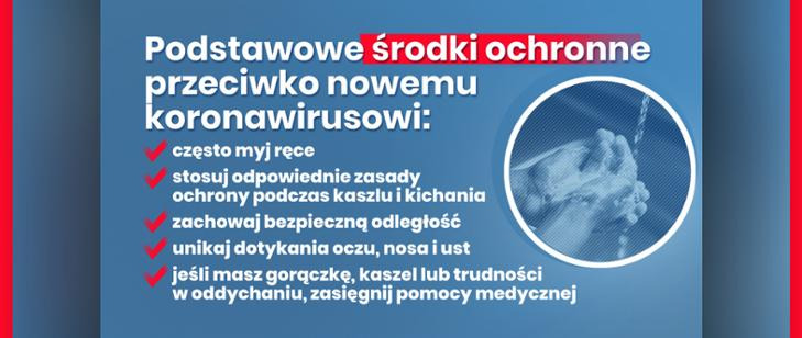 Grafika: Środki ochronne przeciwko koronawirusowi