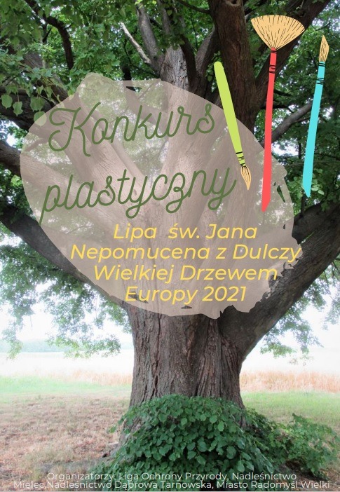 Grafika: Konkurs plastyczny Lipa świętego Jana Nepomucena z Dulczy Wielkiej Drzewem Europy 2021