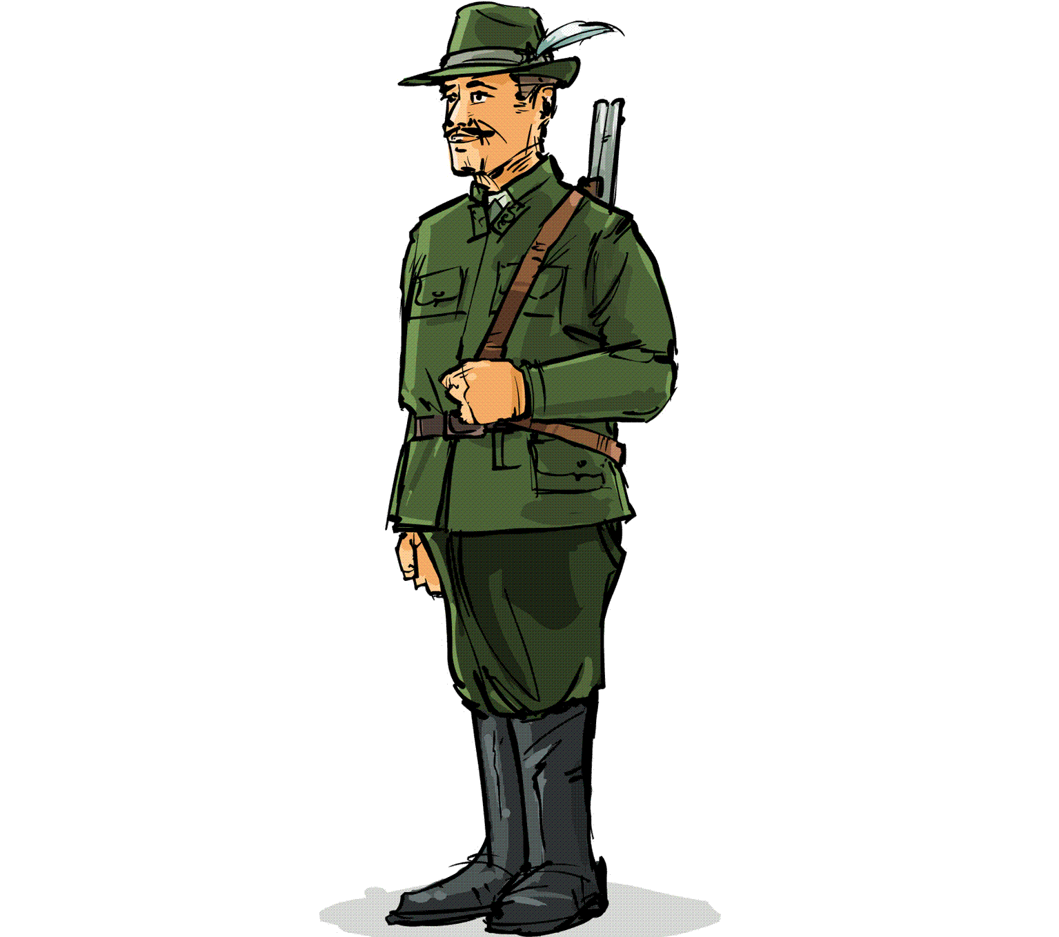 Grafika: Spotkanie z leśniczym