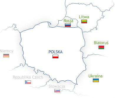 Grafika: Gminny Konkurs - Sąsiedzi Polski