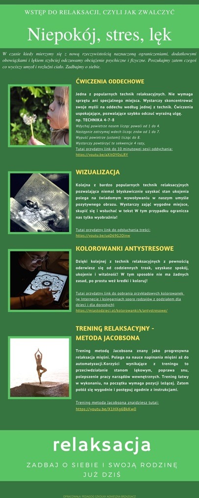 Grafika: Zadbaj o siebie i swoich bliskich.