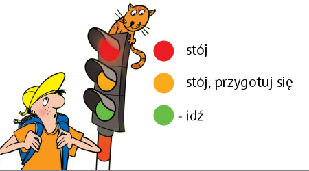 Grafika: Bezpiecznie przez jezdnię - oddział przedszkolny i klasa I na skrzyżowaniu w Lęborku