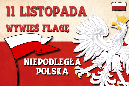 Grafika: Lekcja patriotyzmu - Dzień Odzyskania Niepodlegości przez Polskę