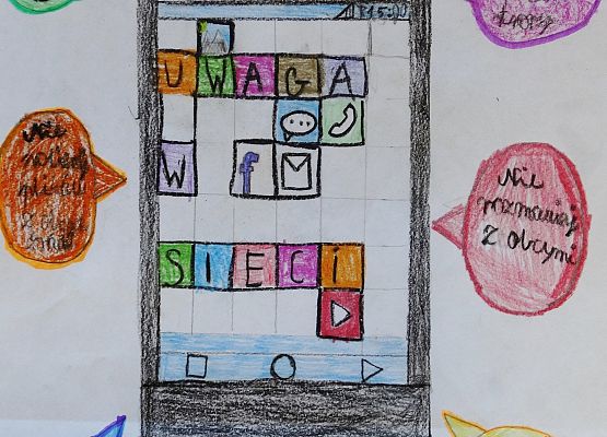 Praca w konkursie plastycznym Dzień Bezpiecznego Internetu 2022