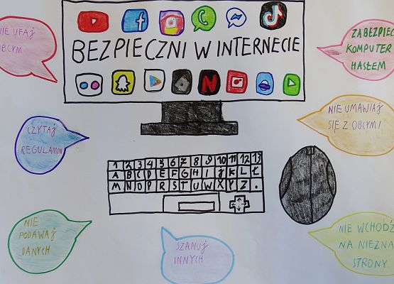 Praca w konkursie plastycznym Dzień Bezpiecznego Internetu 2022