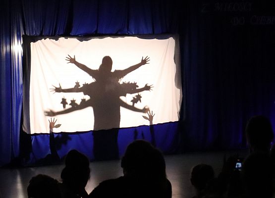 Kiermasz Świąteczny w Redkowicach grudzień 2023 rok, teatr cieni.