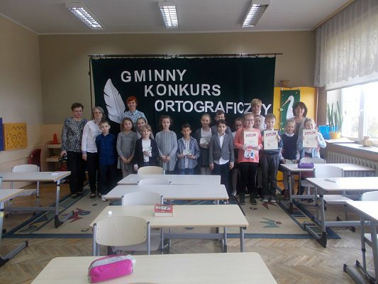 Grafika #0: Gminny Konkurs Ortograficzny w Łebieniu