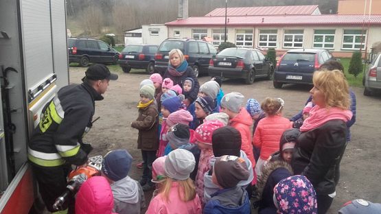 Grafika #6: Wizyta strażaków Państwowej Strazy Pożarnej z Lęborka