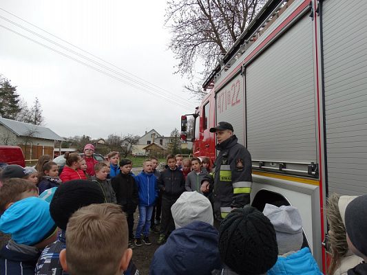 Grafika #25: Wizyta strażaków Państwowej Strazy Pożarnej z Lęborka