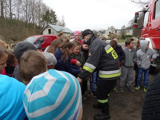 Grafika #35: Wizyta strażaków Państwowej Strazy Pożarnej z Lęborka