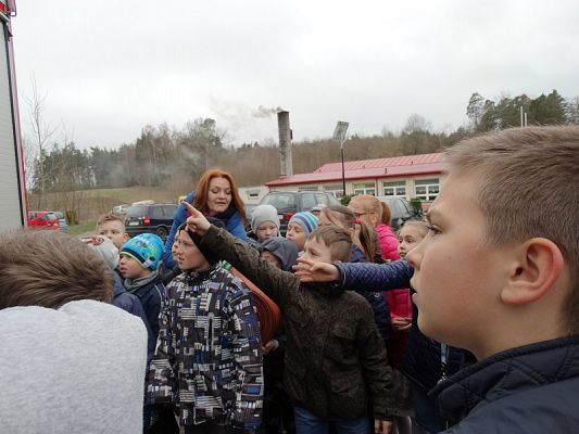 Grafika #46: Wizyta strażaków Państwowej Strazy Pożarnej z Lęborka