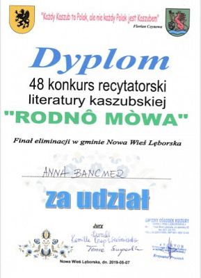  Grafika #3: Konkurs Recytatorski Literatury Kaszubskiej pt. Rodnô mowa