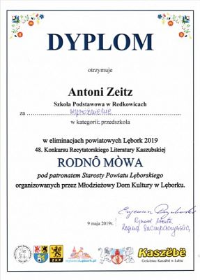  Grafika #4: Konkurs Recytatorski Literatury Kaszubskiej pt. Rodnô mowa