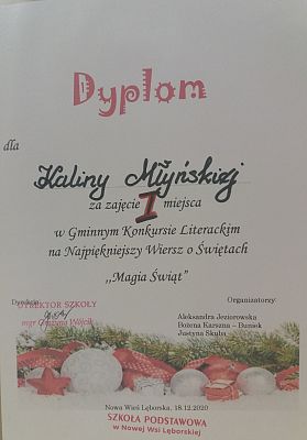  Grafika #0: Laureaci Gminnego Konkursu na Najpiękniejszy Wiersz o Świętach - Magia Świąt