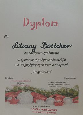  Grafika #2: Laureaci Gminnego Konkursu na Najpiękniejszy Wiersz o Świętach - Magia Świąt