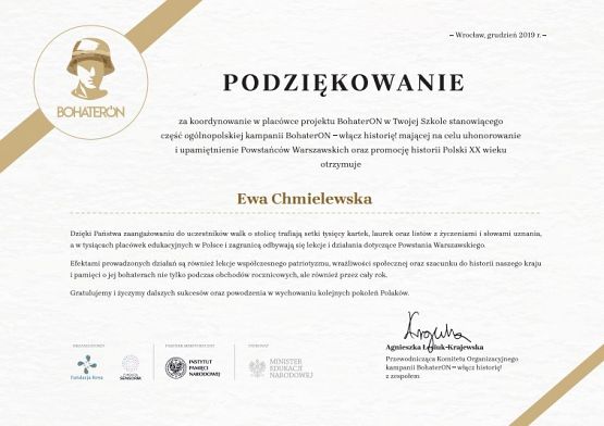 Grafika #1: Projekt - BohaterON w Twojej Szkole