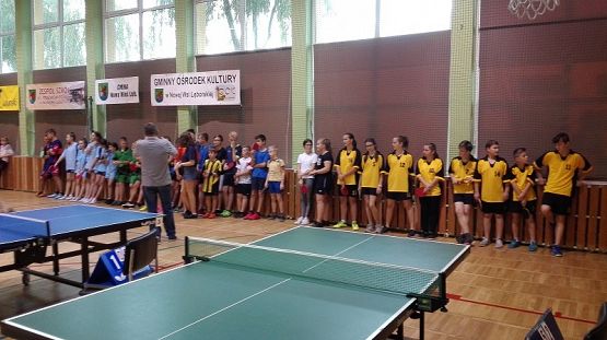  Grafika #3: Gminne drużynowe zawody w tenisie stołowym dziewcząt i chłopców.